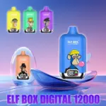 ELF Box Digital 12000 Puffs 0% 2% 3% 5% Nicotine LED display Disposable Vape Bulk Buy Wholesale