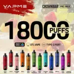 VAPME Crown Bar 18000 Pro Max Leather Disposable Vape Pen 18000 puffs
