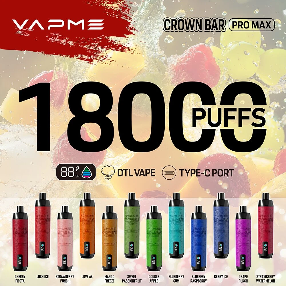product_image_1767856371.webp VAPME Crown Bar 18000 Pro Max Leather Disposable Vape Pen 18000 puffs - Image 1
