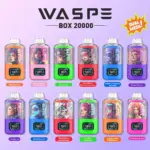 WASPE 20000 20K Puffs Dual Mesh Box 0% 2% 3% 5% Nicotine LCD Display Disposable Vape - Image 2