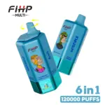 FIHP MULTI 120000 120K Puffs 6 in 1 Flavors Newest Original Rechargeable LED Display Disposable Vape - Image 5