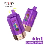 FIHP MULTI 120000 120K Puffs 6 in 1 Flavors Newest Original Rechargeable LED Display Disposable Vape - Image 7
