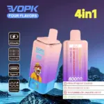 Vopk Four Flavors 80000 80K Puffs 4 in 1 Flavors Newest Original Rechargeable LCD Display Disposable Vape - Image 3