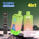 Vopk Four Flavors 80000 80K Puffs 4 in 1 Flavors Newest Original Rechargeable LCD Display Disposable Vape - Image 6