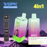 Vopk Four Flavors 80000 80K Puffs 4 in 1 Flavors Newest Original Rechargeable LCD Display Disposable Vape - Image 8