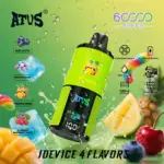 ATVS Warship 60000 60K Puffs 4 in 1 Flavors Newest Original Rechargeable LCD Display Disposable Vape - Image 5